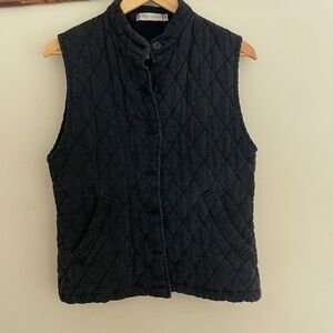 Cut Loose | Quilted Lightweight Puffer Vest Charcoal Gray Black USA Made S